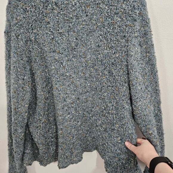 Parkhurst Knit Blue Button Up Sweater Cardigan Big Collar Long Sleeve Size L - Picture 6 of 7